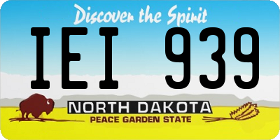 ND license plate IEI939