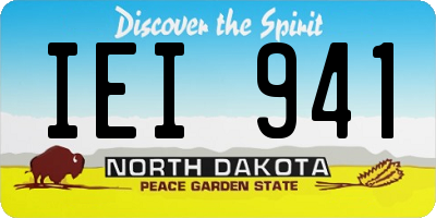 ND license plate IEI941
