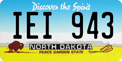 ND license plate IEI943