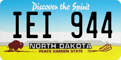 ND license plate IEI944