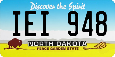 ND license plate IEI948