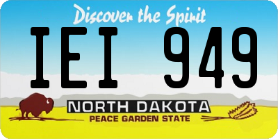 ND license plate IEI949