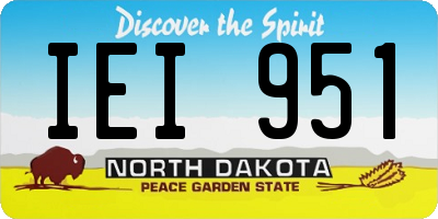 ND license plate IEI951
