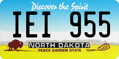 ND license plate IEI955