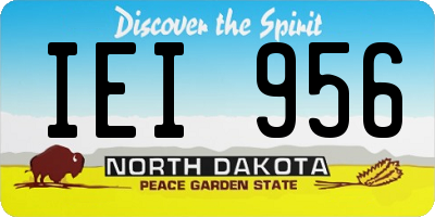 ND license plate IEI956