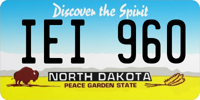 ND license plate IEI960