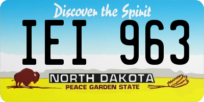 ND license plate IEI963