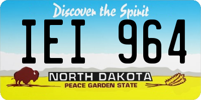 ND license plate IEI964
