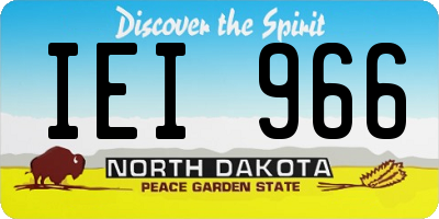 ND license plate IEI966