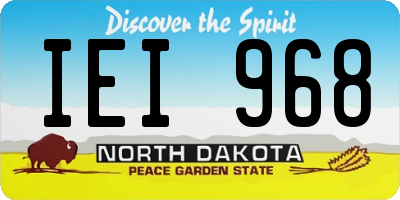 ND license plate IEI968