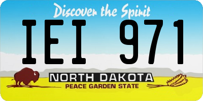 ND license plate IEI971