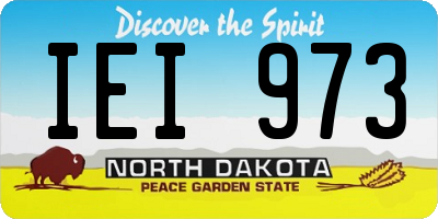 ND license plate IEI973