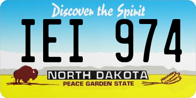 ND license plate IEI974