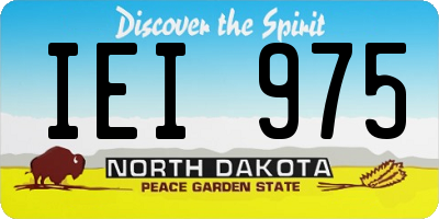 ND license plate IEI975