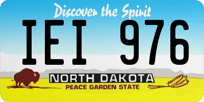 ND license plate IEI976