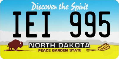 ND license plate IEI995