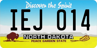 ND license plate IEJ014
