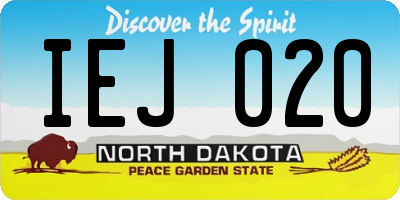 ND license plate IEJ020