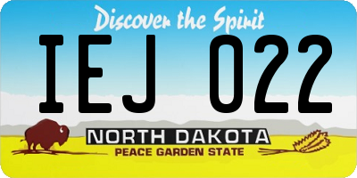 ND license plate IEJ022