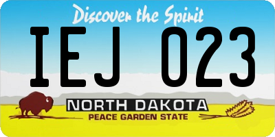 ND license plate IEJ023