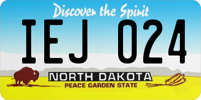 ND license plate IEJ024