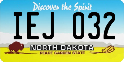 ND license plate IEJ032