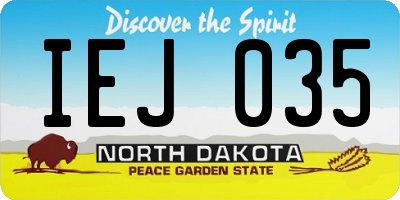 ND license plate IEJ035