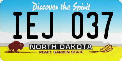 ND license plate IEJ037