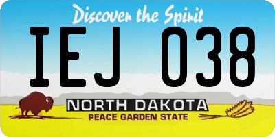 ND license plate IEJ038
