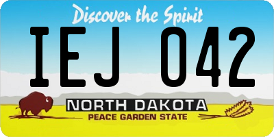 ND license plate IEJ042