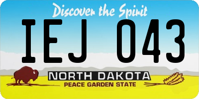 ND license plate IEJ043
