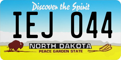 ND license plate IEJ044