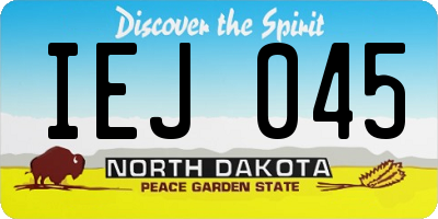ND license plate IEJ045
