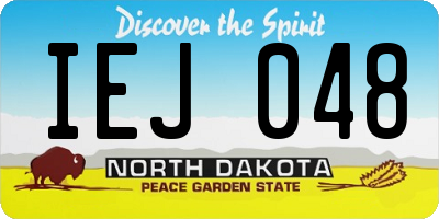 ND license plate IEJ048