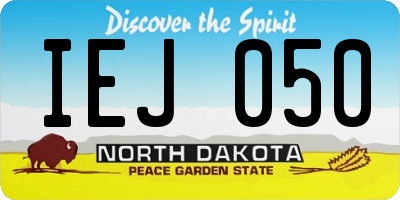 ND license plate IEJ050