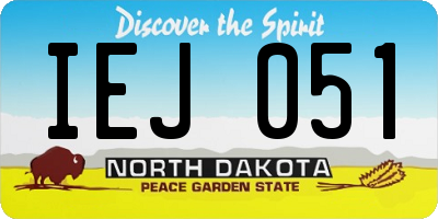 ND license plate IEJ051