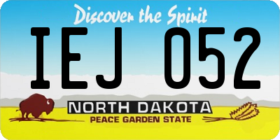 ND license plate IEJ052