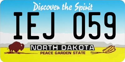 ND license plate IEJ059