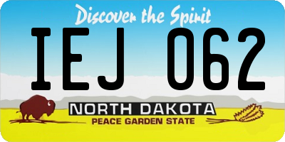 ND license plate IEJ062