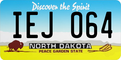ND license plate IEJ064