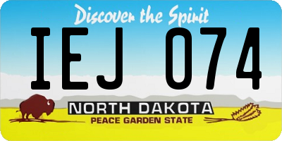 ND license plate IEJ074