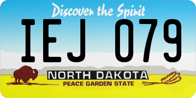 ND license plate IEJ079