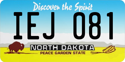 ND license plate IEJ081