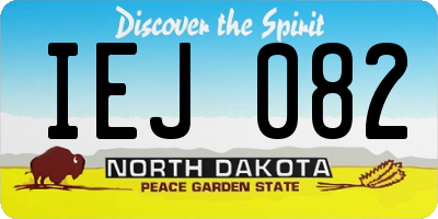 ND license plate IEJ082