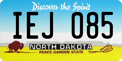 ND license plate IEJ085