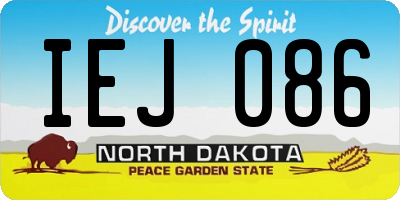ND license plate IEJ086