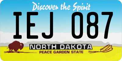 ND license plate IEJ087