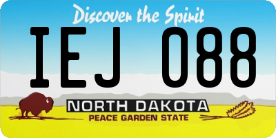 ND license plate IEJ088