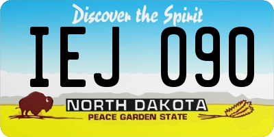 ND license plate IEJ090