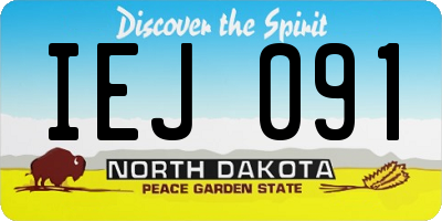 ND license plate IEJ091